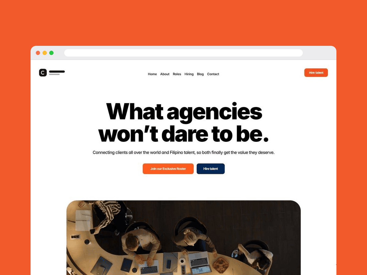VA matching platform website homepage